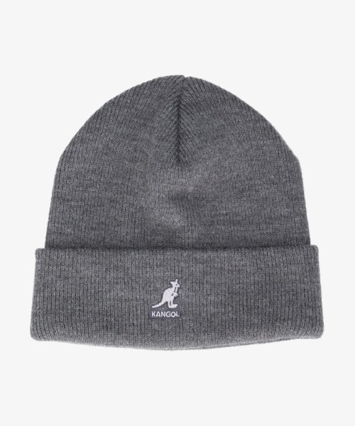 KANGOL（カンゴール）の「KANGOL ACRYLIC CUFF PULL-ON（ニットキャップ/ビーニー・レディース・ライトグレー/ブラック×ブラック/グレー/ブラック/ライトブルー/ブラウン/キャメル/オレンジ/ネイビー/ピンク/ブラック×ゴールド/グリーン/ピンク系/オレンジ系/ライトイエロー/アーミー/グリーン系/ブルー系/ブラウン系・ONE SIZE）」の6枚目の写真