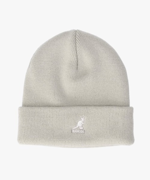 KANGOL（カンゴール）の「KANGOL ACRYLIC CUFF PULL-ON（ニットキャップ/ビーニー・レディース・ライトグレー/ブラック×ブラック/グレー/ブラック/ライトブルー/ブラウン/キャメル/オレンジ/ネイビー/ピンク/ブラック×ゴールド/グリーン/ピンク系/オレンジ系/ライトイエロー/アーミー/グリーン系/ブルー系/ブラウン系・ONE SIZE）」の5枚目の写真