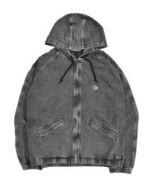DOUBLE STEAL | オーバルロゴ刺繍 デニムパーカーJKT(デニムジャケット)