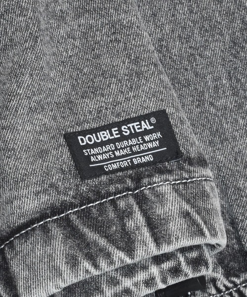 DOUBLE STEAL（ダブルスティール）の「オーバルロゴ刺繍 デニムパーカーJKT（デニムジャケット・メンズ・インディゴブルー/ブラック・MEDIUM/LARGE/X-LARGE）」の6枚目の写真