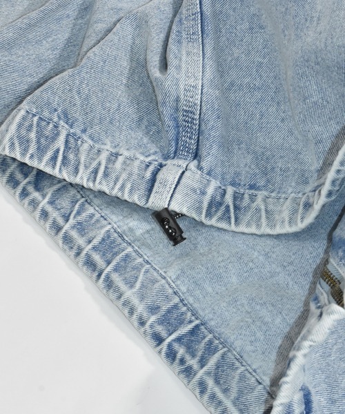 DOUBLE STEAL（ダブルスティール）の「オーバルロゴ刺繍 デニムパーカーJKT（デニムジャケット・メンズ・インディゴブルー/ブラック・MEDIUM/LARGE/X-LARGE）」の8枚目の写真