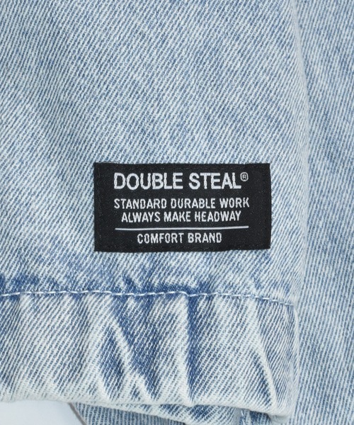 DOUBLE STEAL（ダブルスティール）の「オーバルロゴ刺繍 デニムパーカーJKT（デニムジャケット・メンズ・インディゴブルー/ブラック・MEDIUM/LARGE/X-LARGE）」の9枚目の写真