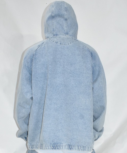 DOUBLE STEAL（ダブルスティール）の「オーバルロゴ刺繍 デニムパーカーJKT（デニムジャケット・メンズ・インディゴブルー/ブラック・MEDIUM/LARGE/X-LARGE）」の11枚目の写真