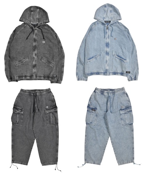 DOUBLE STEAL（ダブルスティール）の「オーバルロゴ刺繍 デニムパーカーJKT（デニムジャケット・メンズ・インディゴブルー/ブラック・MEDIUM/LARGE/X-LARGE）」の21枚目の写真