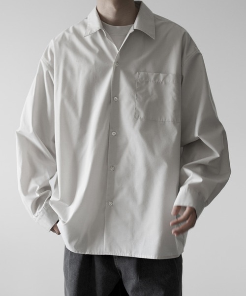 RUUBON】wool mix regular shirt / ウールミックス レギュラーシャツ