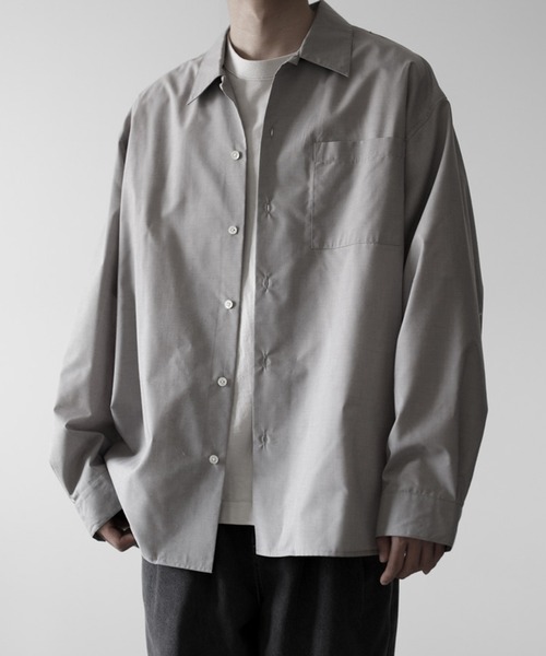 RUUBON】wool mix regular shirt / ウールミックス レギュラーシャツ