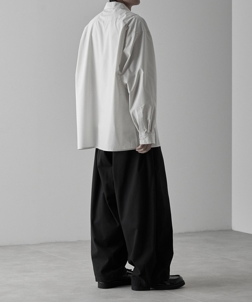 RUUBON（ルーボン）の「【RUUBON】wool mix regular shirt / ウールミックス レギュラーシャツ（シャツ/ブラウス・メンズ・ナチュラル/グレー・S/M/L）」の5枚目の写真