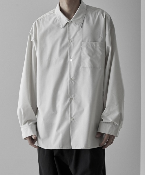 RUUBON（ルーボン）の「【RUUBON】wool mix regular shirt / ウールミックス レギュラーシャツ（シャツ/ブラウス・メンズ・ナチュラル/グレー・S/M/L）」の6枚目の写真