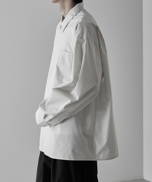 RUUBON（ルーボン）の「【RUUBON】wool mix regular shirt / ウールミックス レギュラーシャツ（シャツ/ブラウス・メンズ・ナチュラル/グレー・S/M/L）」の8枚目の写真