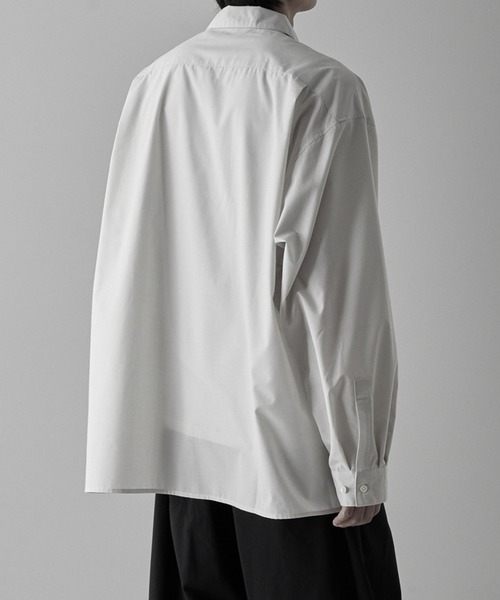 RUUBON（ルーボン）の「【RUUBON】wool mix regular shirt / ウールミックス レギュラーシャツ（シャツ/ブラウス・メンズ・ナチュラル/グレー・S/M/L）」の9枚目の写真