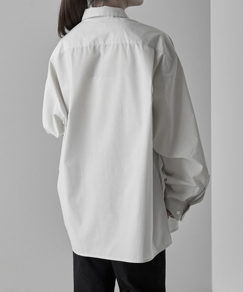 RUUBON（ルーボン）の「【RUUBON】wool mix regular shirt / ウールミックス レギュラーシャツ（シャツ/ブラウス・メンズ・ナチュラル/グレー・S/M/L）」の10枚目の写真