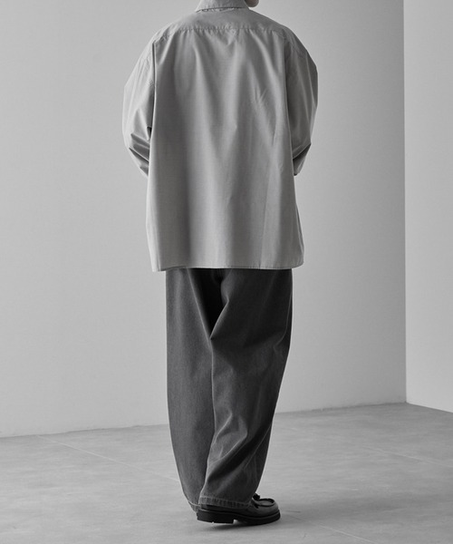 RUUBON（ルーボン）の「【RUUBON】wool mix regular shirt / ウールミックス レギュラーシャツ（シャツ/ブラウス・メンズ・ナチュラル/グレー・S/M/L）」の14枚目の写真