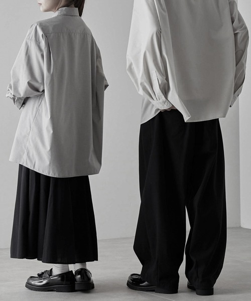 RUUBON（ルーボン）の「【RUUBON】wool mix regular shirt / ウールミックス レギュラーシャツ（シャツ/ブラウス・メンズ・ナチュラル/グレー・S/M/L）」の22枚目の写真