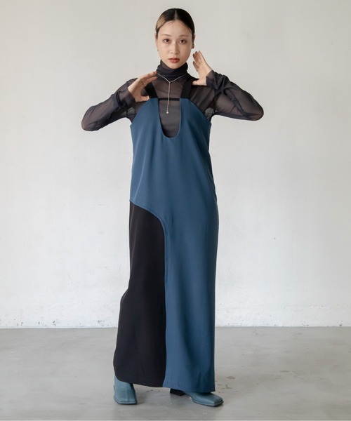 VACANCY（ヴァカンシー）の「配色マルチウェイアシンメトリーワンピース（ワンピース・レディース・ブラウン/ブラック・FREE）」の18枚目の写真