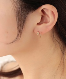 【itam】アイタム/ キュービックジルコニアスパイラルダブルピアス