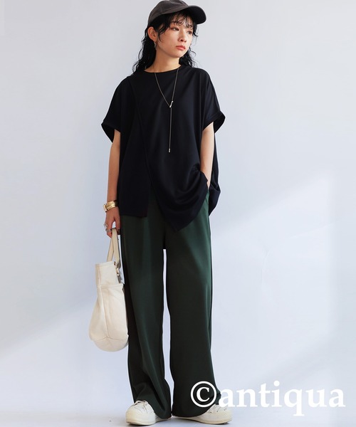 セール】ジョーゼット生地ストレートパンツ（その他パンツ）｜antiqua