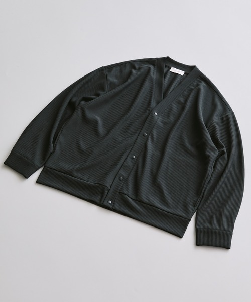 MONO-MART（モノマート）の「ランダムテレコルーズカーディガン（カーディガン/ボレロ・メンズ・オリーブ/ブラック/ブルー/チャコール/モカ/ライトグレー・M/L）」の14枚目の写真