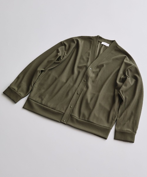MONO-MART（モノマート）の「ランダムテレコルーズカーディガン（カーディガン/ボレロ・メンズ・オリーブ/ブラック/ブルー/チャコール/モカ/ライトグレー・M/L）」の16枚目の写真