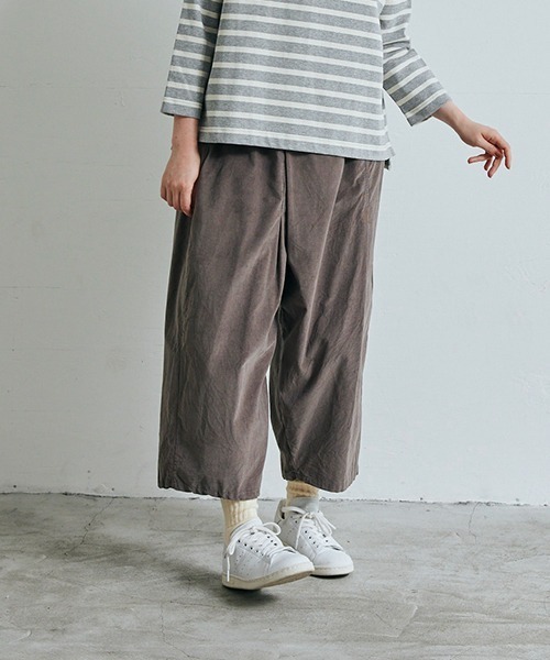 NARU FACTORY（ナルファクトリー）の「シャツコールラップパンツ（その他パンツ・レディース・アイボリー/ブラック/チャコールグレー/オリーブ・FREE）」の4枚目の写真