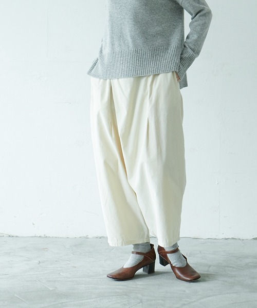 NARU FACTORY（ナルファクトリー）の「シャツコールラップパンツ（その他パンツ・レディース・アイボリー/ブラック/チャコールグレー/オリーブ・FREE）」の2枚目の写真