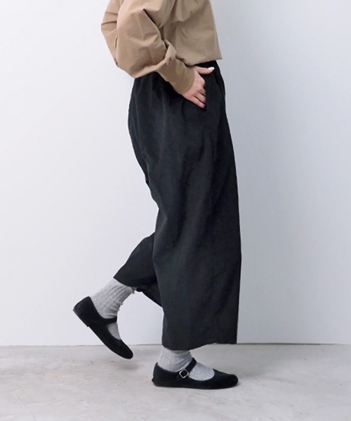 NARU FACTORY（ナルファクトリー）の「シャツコールラップパンツ（その他パンツ・レディース・アイボリー/ブラック/チャコールグレー/オリーブ・FREE）」の12枚目の写真