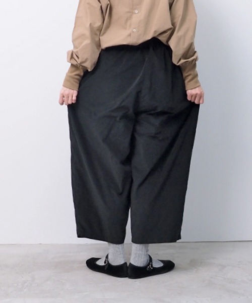 NARU FACTORY（ナルファクトリー）の「シャツコールラップパンツ（その他パンツ・レディース・アイボリー/ブラック/チャコールグレー/オリーブ・FREE）」の13枚目の写真