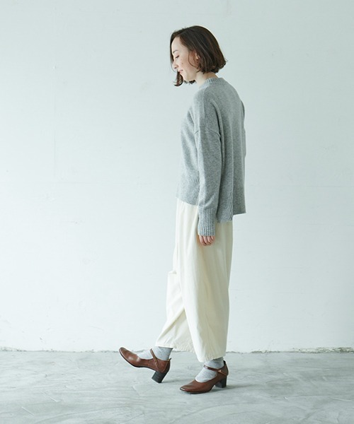 NARU FACTORY（ナルファクトリー）の「シャツコールラップパンツ（その他パンツ・レディース・アイボリー/ブラック/チャコールグレー/オリーブ・FREE）」の19枚目の写真