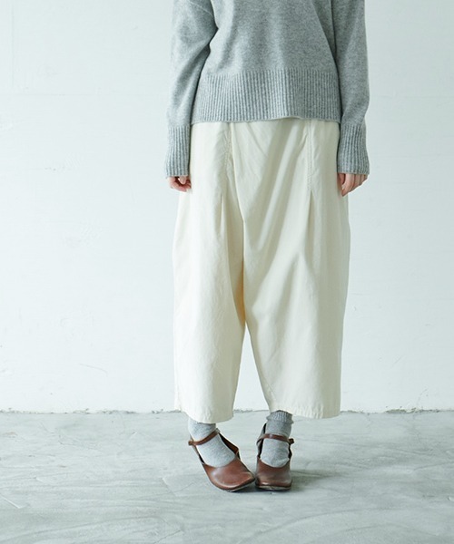 NARU FACTORY（ナルファクトリー）の「シャツコールラップパンツ（その他パンツ・レディース・アイボリー/ブラック/チャコールグレー/オリーブ・FREE）」の8枚目の写真