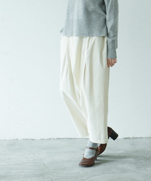 NARU FACTORY（ナルファクトリー）の「シャツコールラップパンツ（その他パンツ・レディース・アイボリー/ブラック/チャコールグレー/オリーブ・FREE）」の9枚目の写真