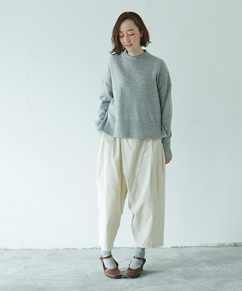 NARU FACTORY（ナルファクトリー）の「シャツコールラップパンツ（その他パンツ・レディース・アイボリー/ブラック/チャコールグレー/オリーブ・FREE）」の18枚目の写真