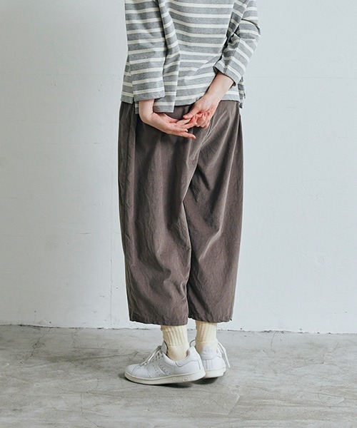 NARU FACTORY（ナルファクトリー）の「シャツコールラップパンツ（その他パンツ・レディース・アイボリー/ブラック/チャコールグレー/オリーブ・FREE）」の6枚目の写真
