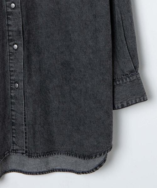 WEGO(ウィゴー)の「WEGO/デニムビッグシャツ(シャツ/ブラウス・レディース・インディゴブルー/ブラック系その他・FREE)」の17枚目の写真