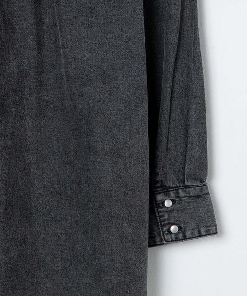 WEGO(ウィゴー)の「WEGO/デニムビッグシャツ(シャツ/ブラウス・レディース・インディゴブルー/ブラック系その他・FREE)」の18枚目の写真