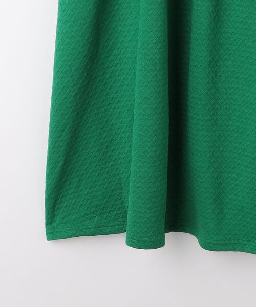 green label relaxing(グリーンレーベルリラクシング)の「TJ キルトジャカード ハイウエスト 切り替え ジャンパースカート 140cm-160cm(ワンピース・キッズ・ケリー/ブラック・140cm/150cm/160cm)」の6枚目の写真