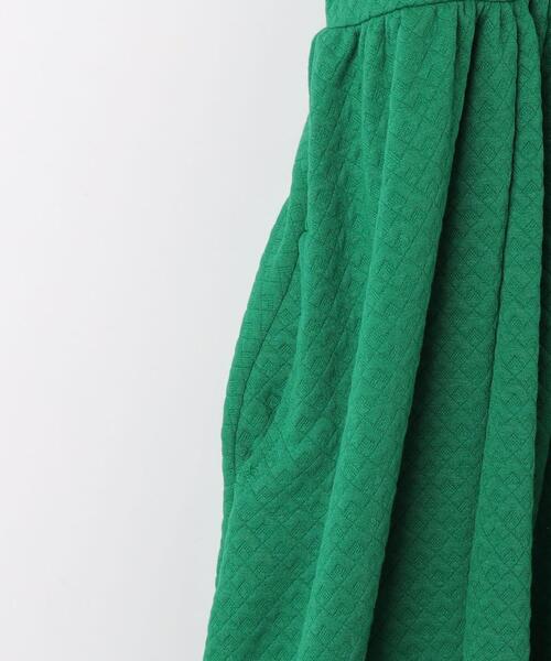 green label relaxing(グリーンレーベルリラクシング)の「TJ キルトジャカード ハイウエスト 切り替え ジャンパースカート 140cm-160cm(ワンピース・キッズ・ケリー/ブラック・140cm/150cm/160cm)」の9枚目の写真