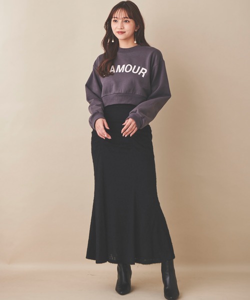 31 Sons de mode（トランテアン　ソン　ドゥ　モード）の「裏起毛ロゴスウェット（Tシャツ/カットソー・レディース・チャコールグレー/グレー/ネイビー・36）」の16枚目の写真