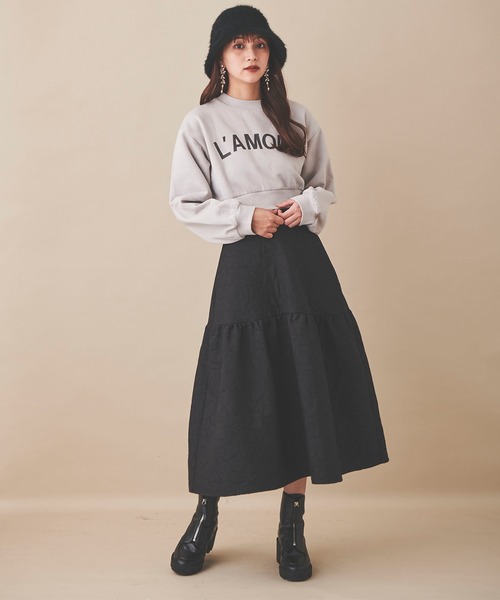 31 Sons de mode（トランテアン　ソン　ドゥ　モード）の「裏起毛ロゴスウェット（Tシャツ/カットソー・レディース・チャコールグレー/グレー/ネイビー・36）」の22枚目の写真