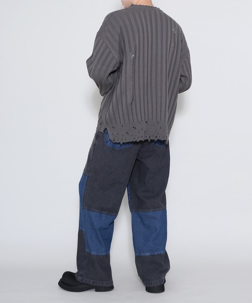 Figments(フィグメンツ)の「デストロイニット(ニット/セーター・レディース・スミクロ/ブラック・FREE)」の5枚目の写真