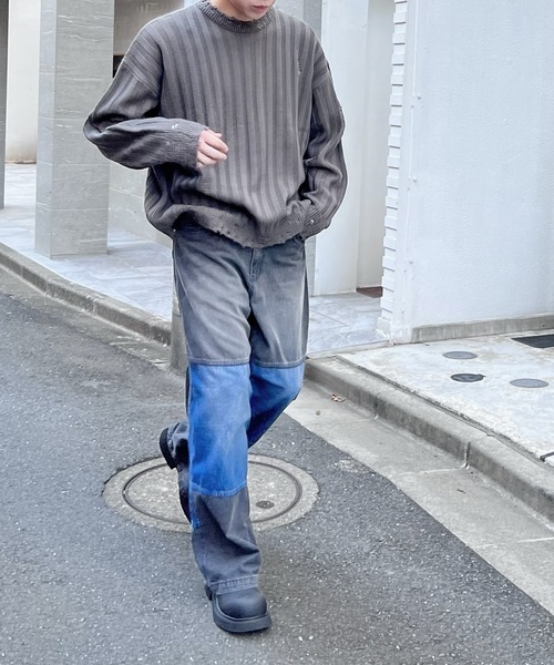 Figments(フィグメンツ)の「デストロイニット(ニット/セーター・レディース・スミクロ/ブラック・FREE)」の6枚目の写真