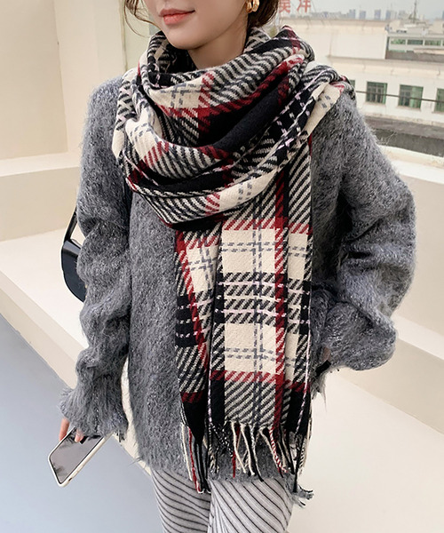 Ulysses（ユリシス）の「タータンチェックフリンジマフラー（マフラー