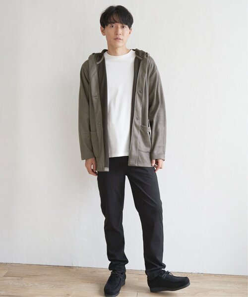 ikka(イッカ)の「フェイクスエードフーディガン(カーディガン/ボレロ・メンズ・ブラック/グレー・L/XL/M/S)」の6枚目の写真
