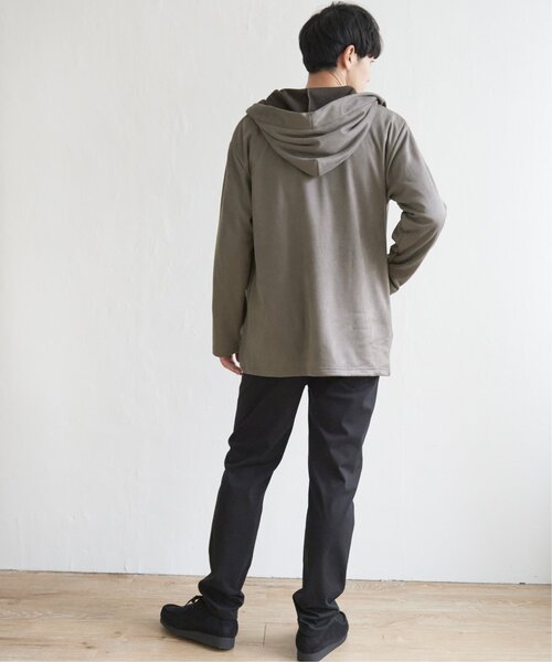 ikka(イッカ)の「フェイクスエードフーディガン(カーディガン/ボレロ・メンズ・ブラック/グレー・L/XL/M/S)」の5枚目の写真