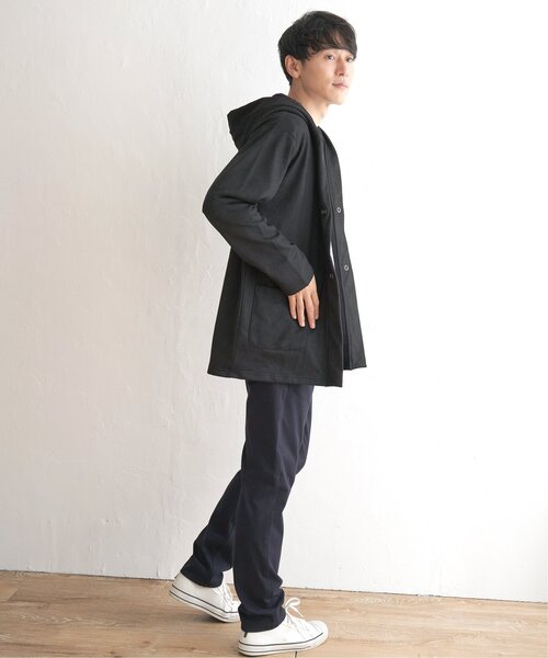 ikka(イッカ)の「フェイクスエードフーディガン(カーディガン/ボレロ・メンズ・ブラック/グレー・L/XL/M/S)」の8枚目の写真