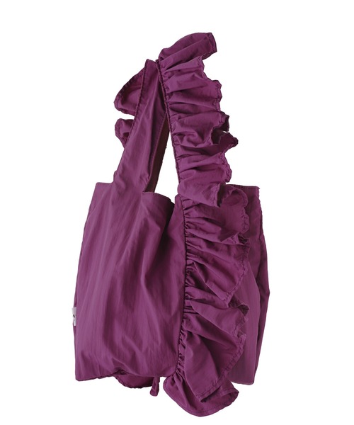 ANEMONE（アネモネ）の「フリルハンドルトートバッグ（トートバッグ・レディース・パープル/ネイビー/ブラック/ブルー/ベージュ/オレンジ/ライトグレー/グリーン/アイボリー・FREE）」の10枚目の写真