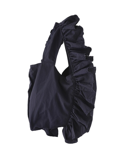 ANEMONE（アネモネ）の「フリルハンドルトートバッグ（トートバッグ・レディース・パープル/ネイビー/ブラック/ブルー/ベージュ/オレンジ/ライトグレー/グリーン/アイボリー・FREE）」の12枚目の写真