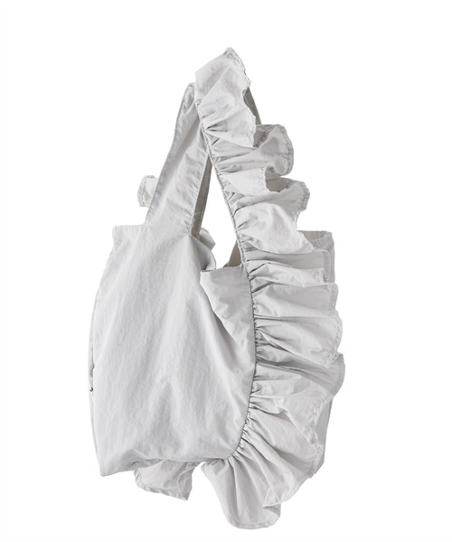 ANEMONE（アネモネ）の「フリルハンドルトートバッグ（トートバッグ・レディース・パープル/ネイビー/ブラック/ブルー/ベージュ/オレンジ/ライトグレー/グリーン/アイボリー・FREE）」の13枚目の写真