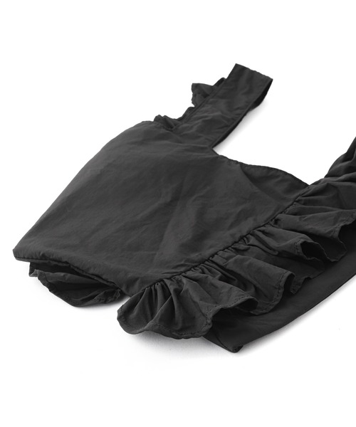 ANEMONE（アネモネ）の「フリルハンドルトートバッグ（トートバッグ・レディース・パープル/ネイビー/ブラック/ブルー/ベージュ/オレンジ/ライトグレー/グリーン/アイボリー・FREE）」の18枚目の写真