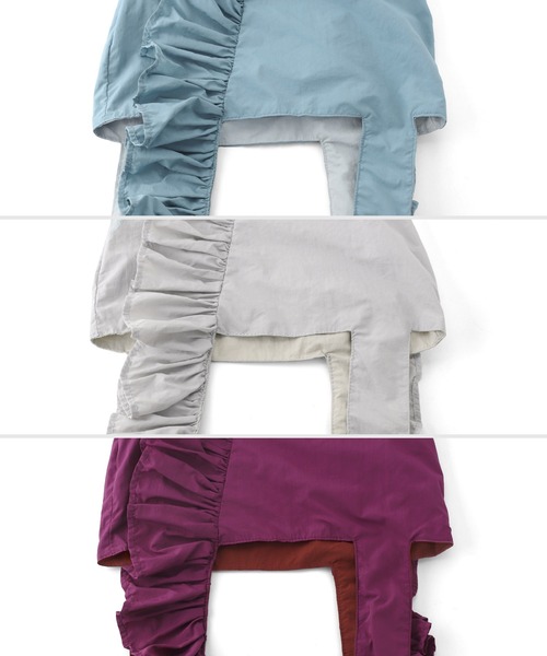 ANEMONE（アネモネ）の「フリルハンドルトートバッグ（トートバッグ・レディース・パープル/ネイビー/ブラック/ブルー/ベージュ/オレンジ/ライトグレー/グリーン/アイボリー・FREE）」の19枚目の写真