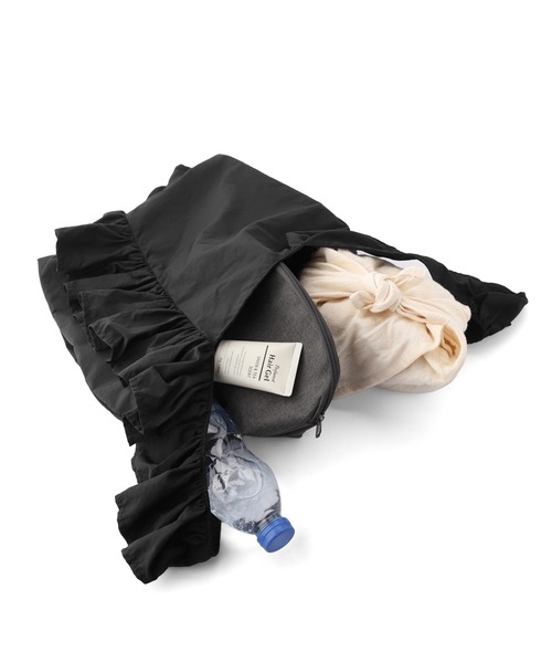 ANEMONE（アネモネ）の「フリルハンドルトートバッグ（トートバッグ・レディース・パープル/ネイビー/ブラック/ブルー/ベージュ/オレンジ/ライトグレー/グリーン/アイボリー・FREE）」の20枚目の写真