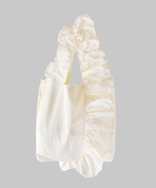 ANEMONE（アネモネ）の「フリルハンドルトートバッグ（トートバッグ・レディース・パープル/ネイビー/ブラック/ブルー/ベージュ/オレンジ/ライトグレー/グリーン/アイボリー・FREE）」の22枚目の写真